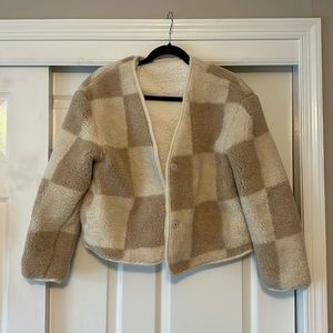 COPY - Source Unknown Checkered Sherpa Jacket